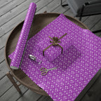 Day of the Dead Raspberry Skulls Wrapping Paper | Holiday Gift Wrapping Paper Roll