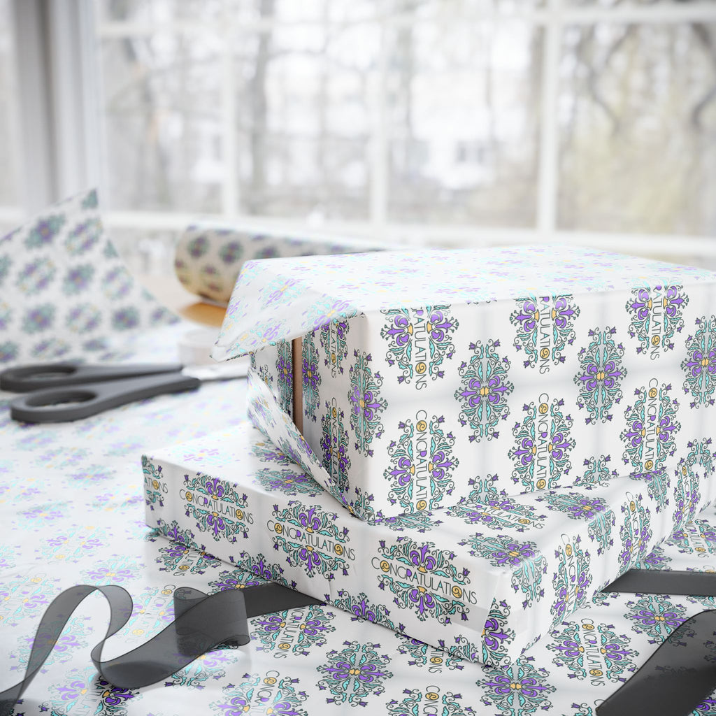 Congratulations Wrapping Paper Design 007 - Holiday Gift Wrapping Paper Roll