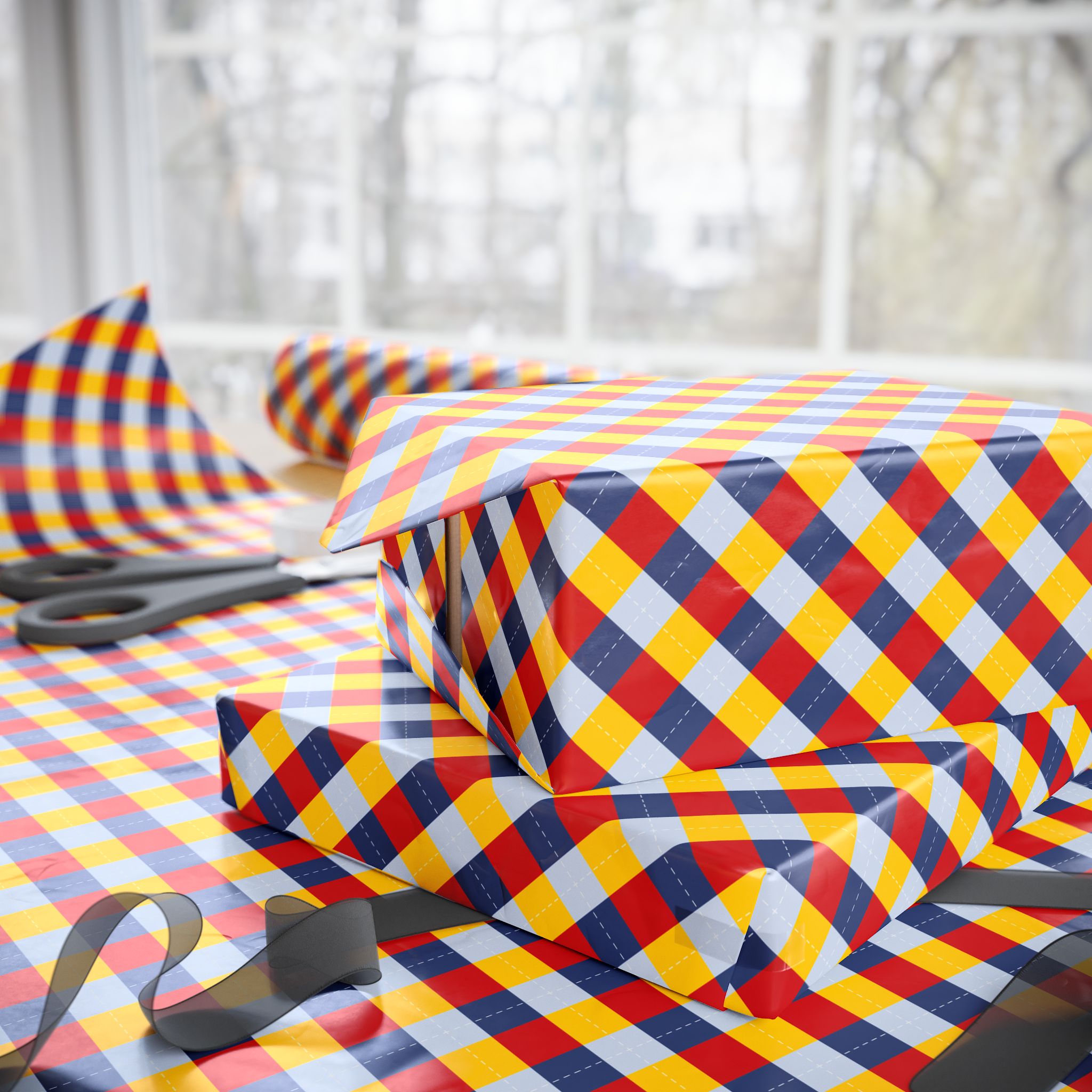 Argyle Design 020 Wrapping Paper - Holiday Gift Wrapping Paper Roll