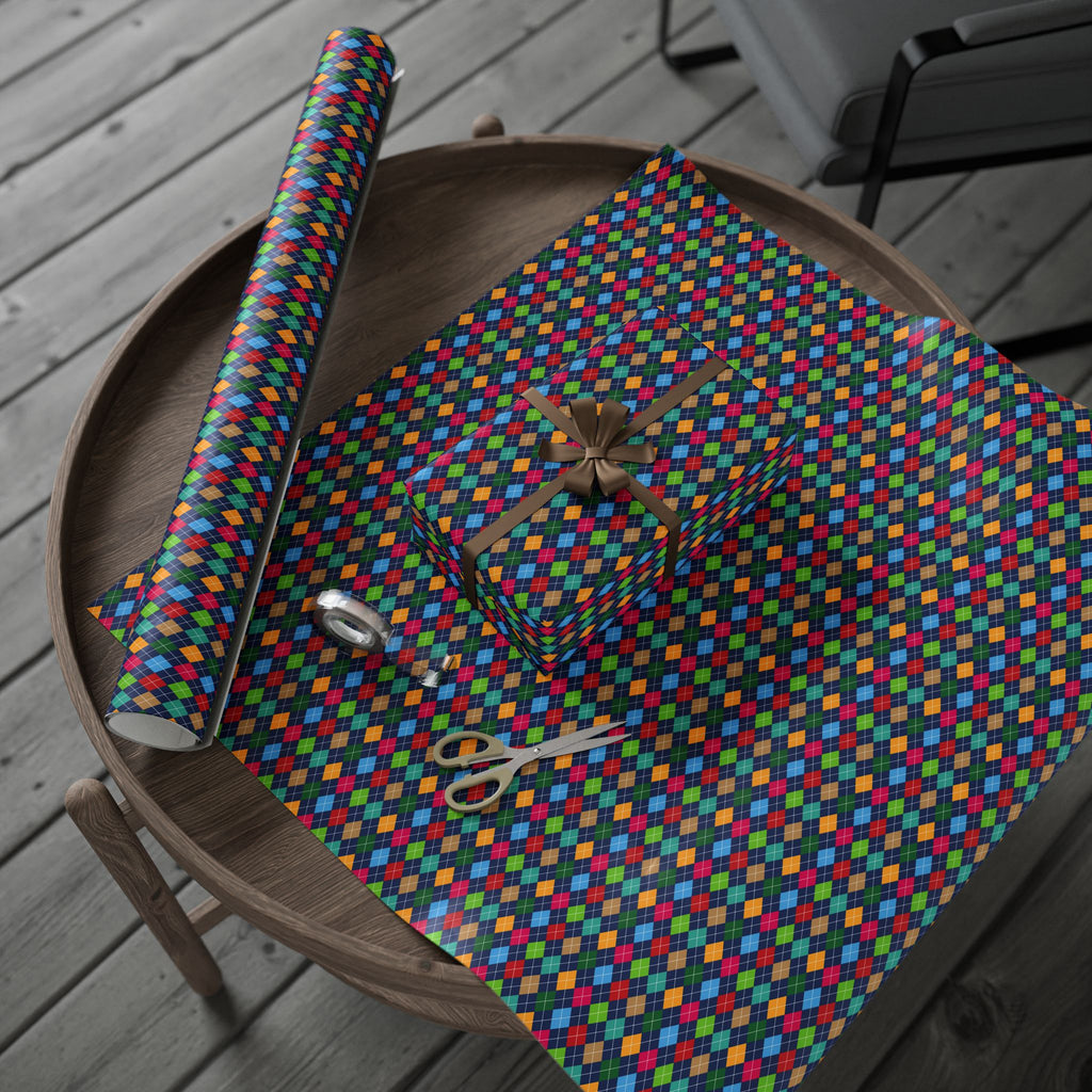 Argyle Design 028 Wrapping Paper - Holiday Gift Wrapping Paper Roll