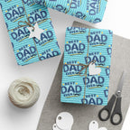 Father's Day Best Dad Ever Wrapping Paper - Holiday Gift Wrapping Paper Roll