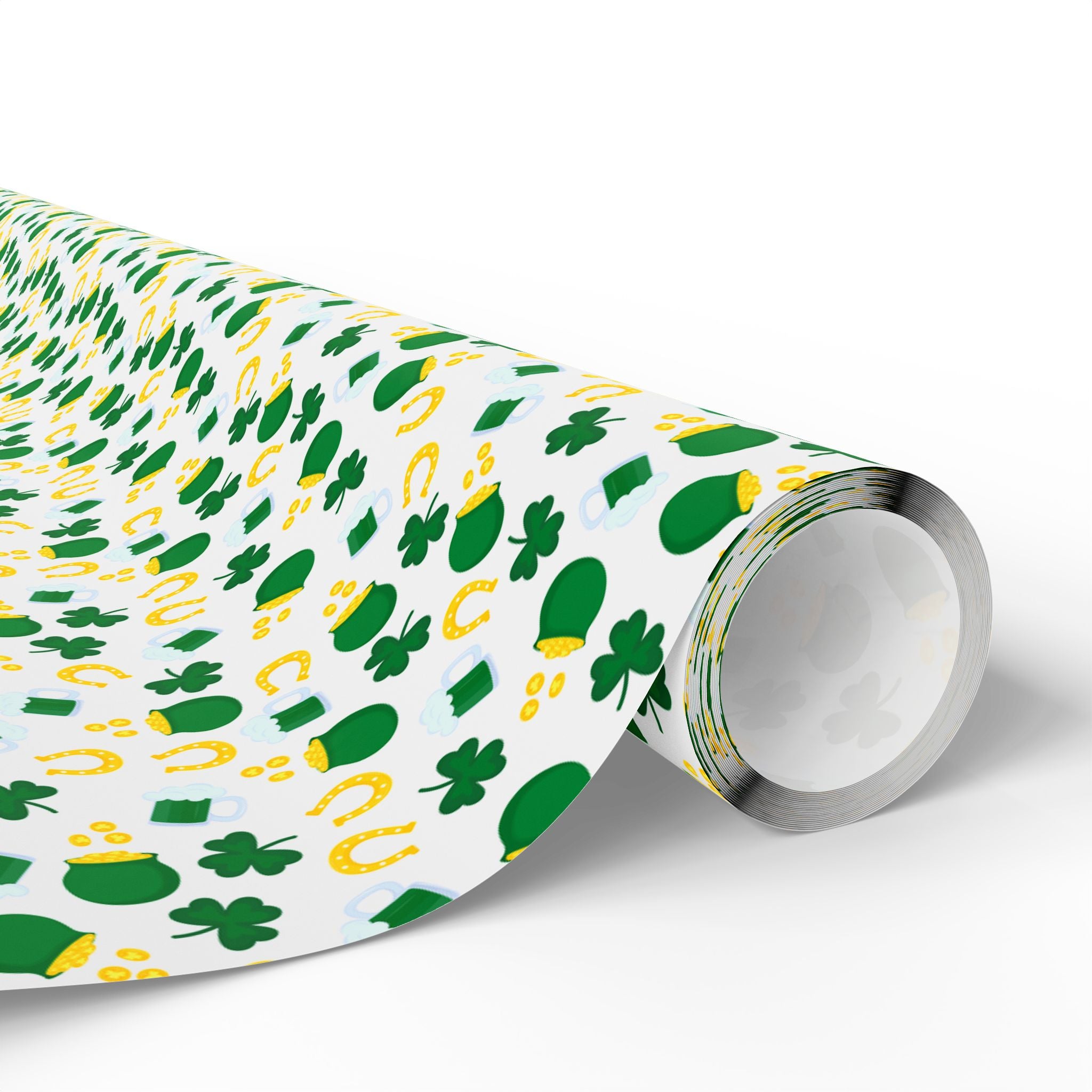 St Patrick's Day Luck of the Irish Wrapping Paper | Holiday Gift Wrapping Paper Roll