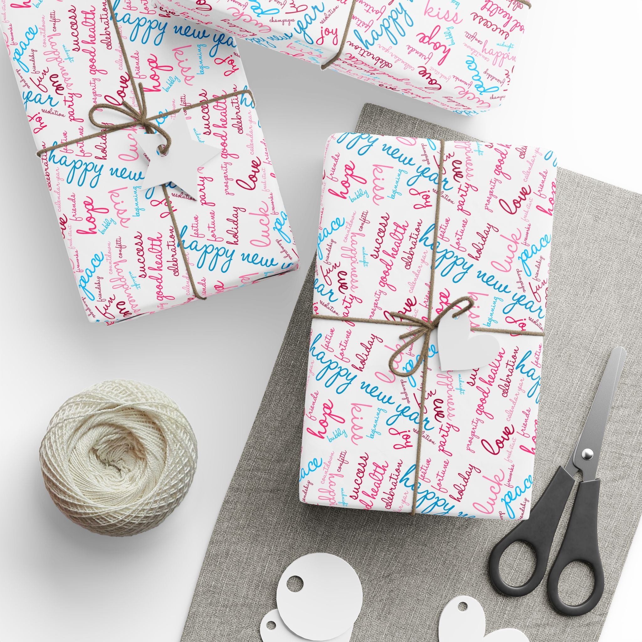 New Year's Wishes Wrapping Paper - Holiday Gift Wrapping Paper Roll