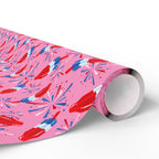 4th of July Rocket Pop on Pink Wrapping Paper | Holiday Gift Wrapping Paper Roll