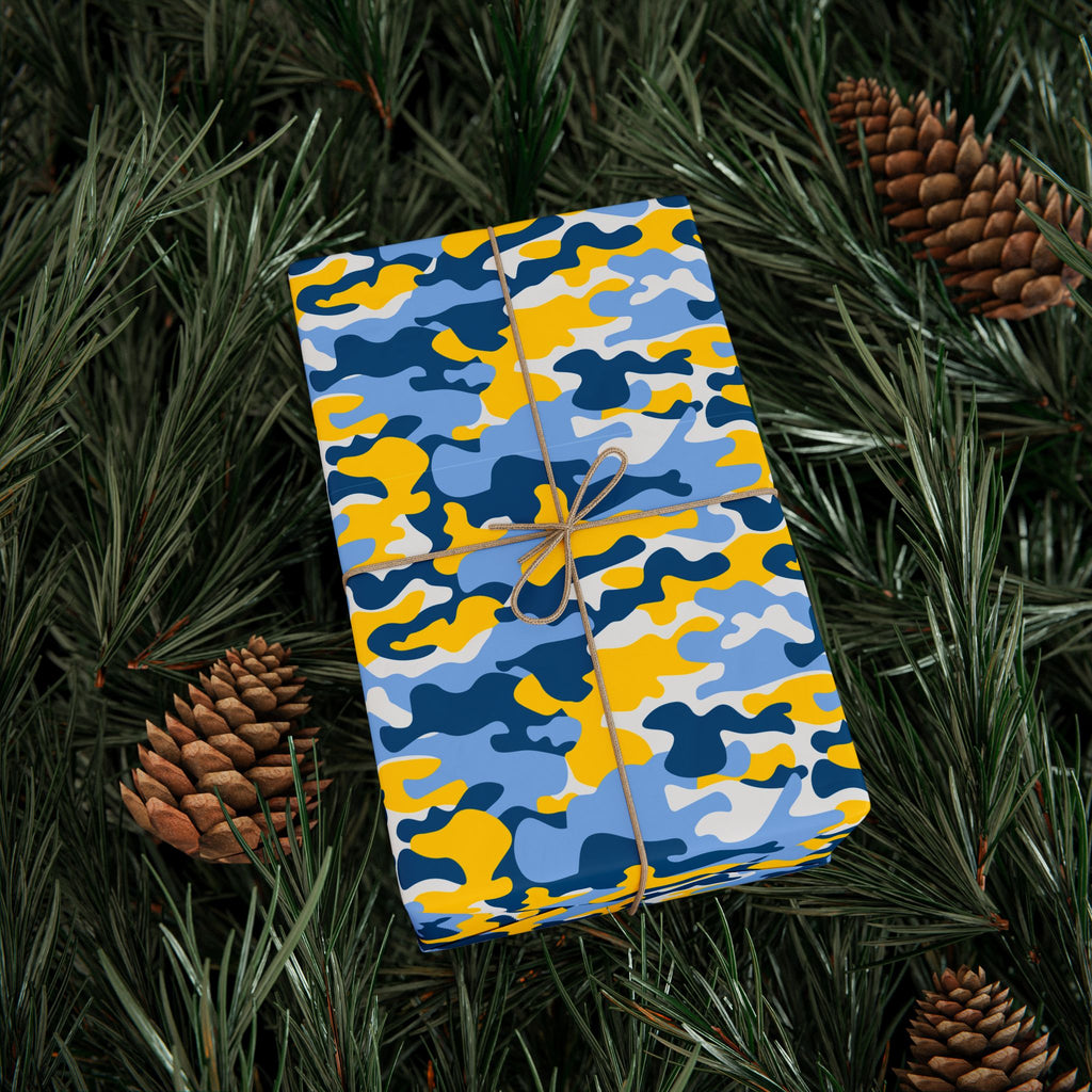 UCLA Bruins Inspired Camoflauge Wrapping Paper - Holiday Gift Wrapping Paper Roll