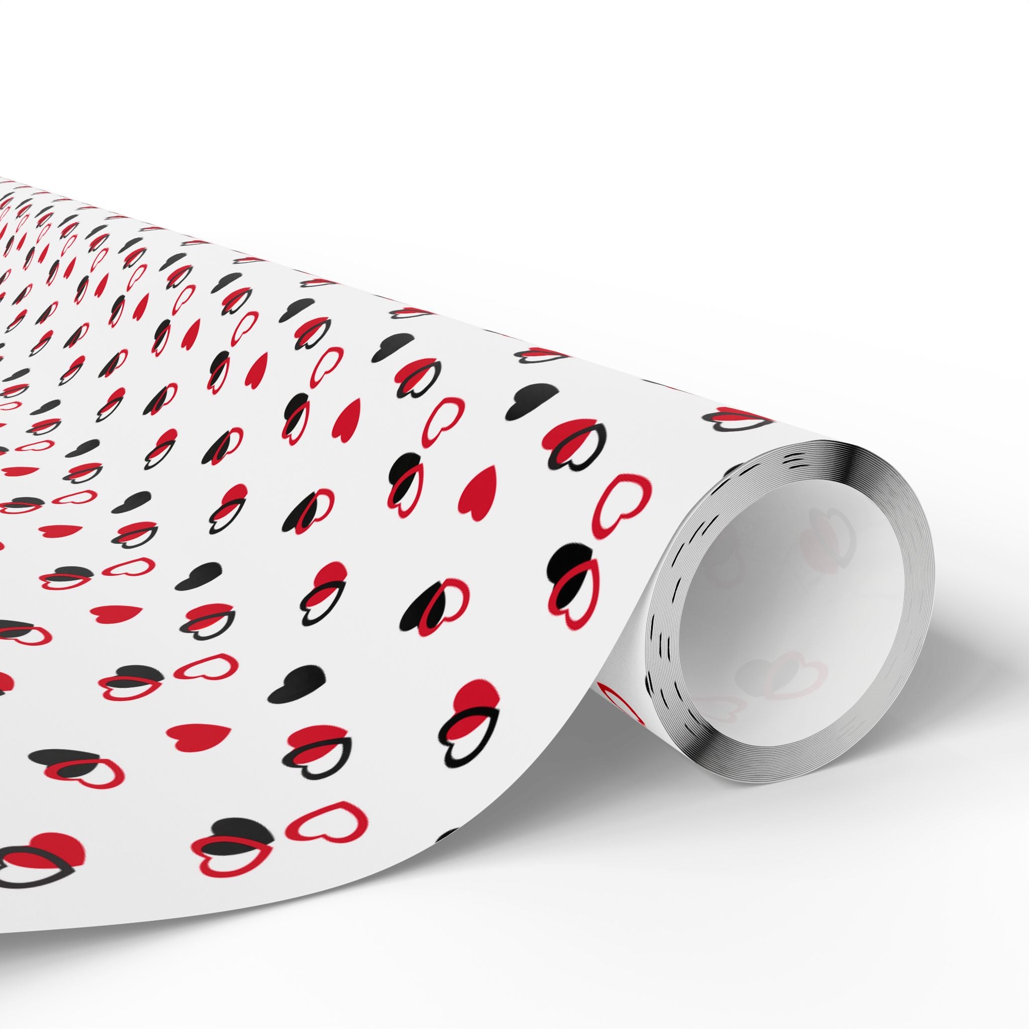 Valentine's Day Connected Hearts Wrapping Paper | Holiday Gift Wrapping Paper Roll