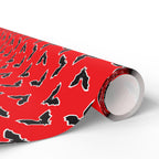 Halloween Outlined Vampire Bats Wrapping Paper | Holiday Gift Wrapping Paper Roll
