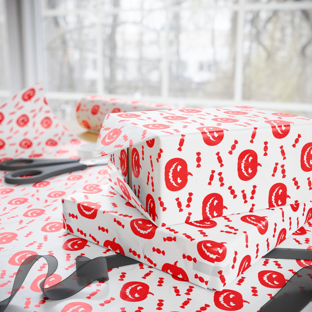 Halloween Pumpkin Candy Wrapping Paper | Holiday Gift Wrapping Paper