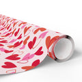 Valentine's Day Abstract Hearts Wrapping Paper | Holiday Gift Wrapping Paper Roll