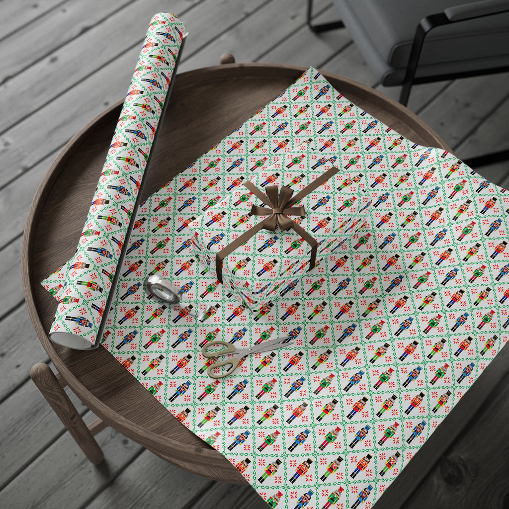 Christmas Nutcracker Parade Wrapping Paper | Holiday Gift Wrapping Paper Roll