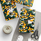 Baylor Bears Inspired Camoflauge Wrapping Paper - Holiday Gift Wrapping Paper Roll