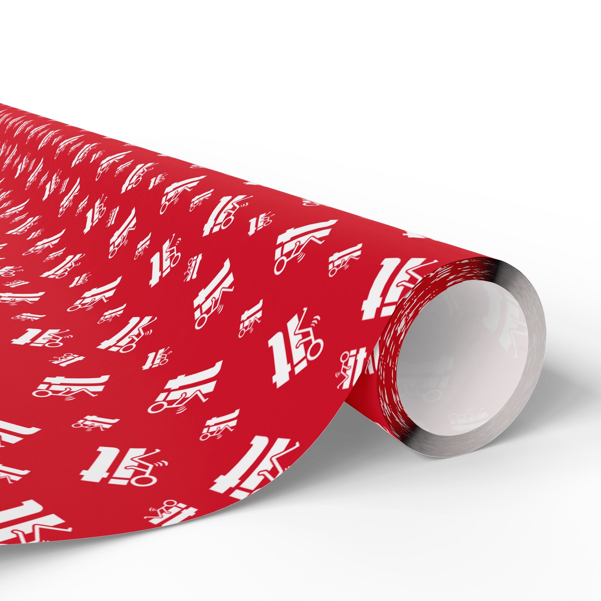 NSFW "F#ck It" Meme on Red Wrapping Paper - Holiday Gift Wrapping Paper Roll