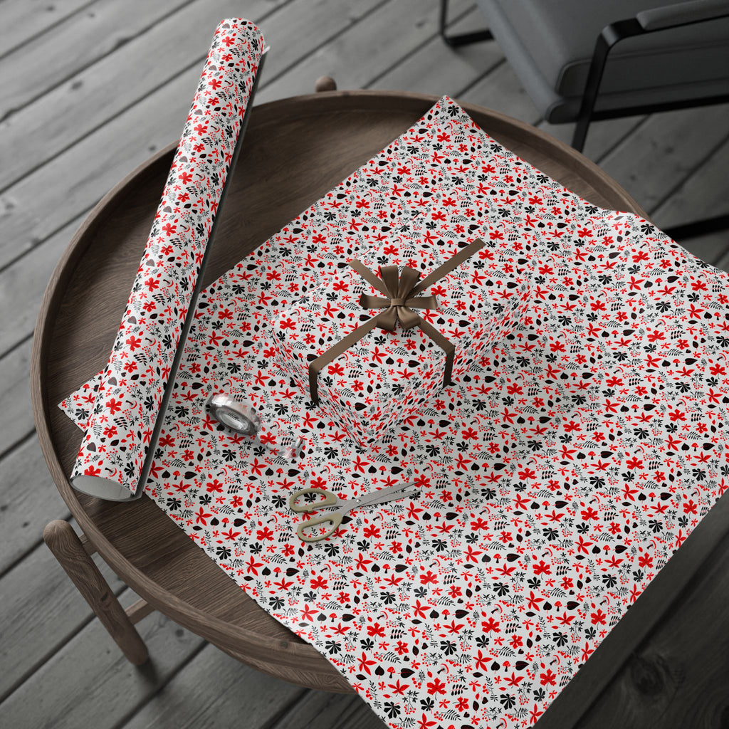 Thanksgiving Fall Foilage Wrapping Paper | Holiday Gift Wrapping Paper Roll