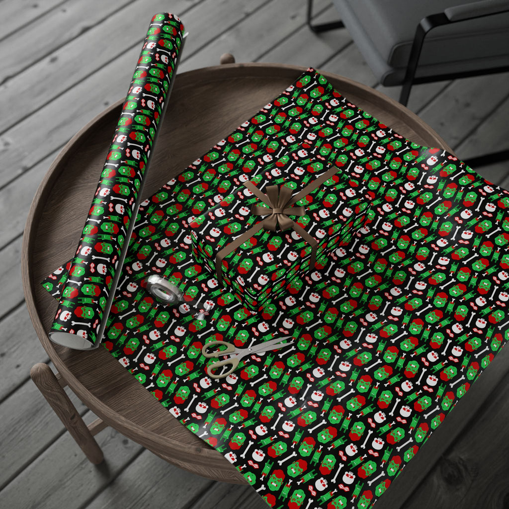 Halloween Zombie Pieces Wrapping Paper | Holiday Gift Wrapping Paper Roll