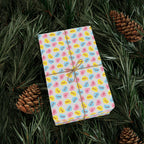 Valentine's Day Candy Hearts on White Wrapping Paper | Holiday Gift Wrapping Paper Roll