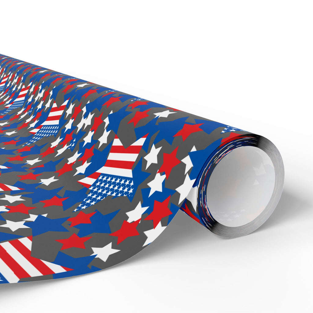 4th of July Star Spangled Wrapping Paper | Holiday Gift Wrapping Paper Roll