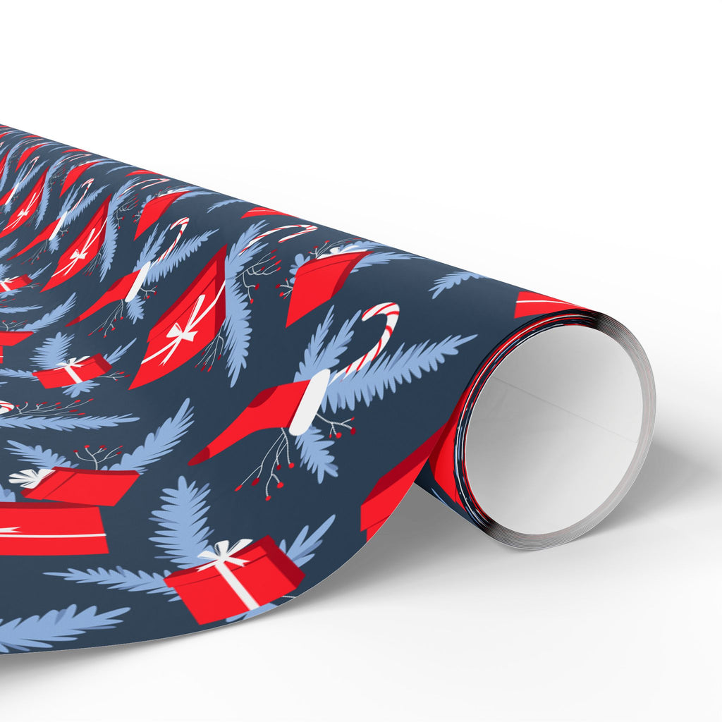 Christmas Blue Spruce Gifts Wrapping Paper | Holiday Gift Wrapping Paper