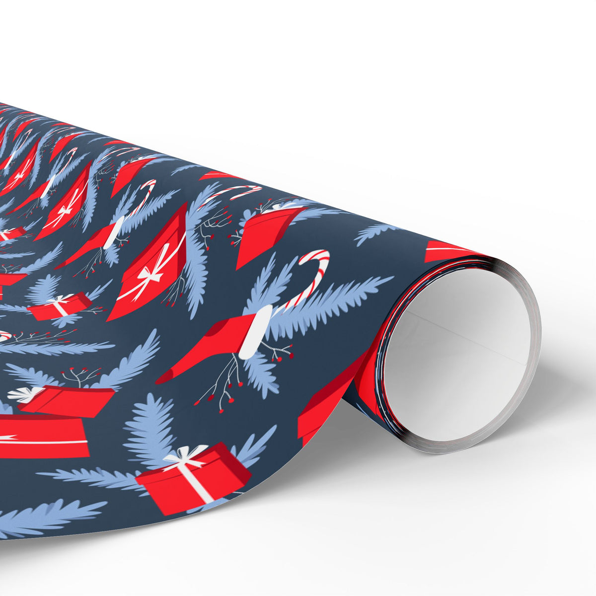 Christmas Blue Spruce Gifts Wrapping Paper | Holiday Gift Wrapping Paper