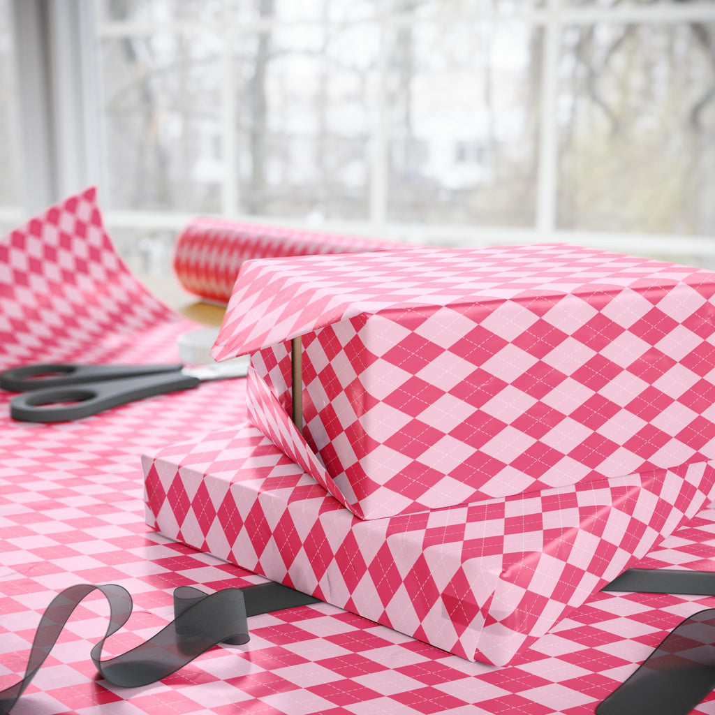 Argyle Design 023 Wrapping Paper - Holiday Gift Wrapping Paper Roll