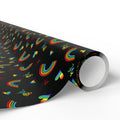 Gay Pride Rainbow Lite Brite Wrapping Paper Design | Holiday Gift Wrapping Paper Roll