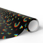 Gay Pride Rainbow Lite Brite Wrapping Paper Design | Holiday Gift Wrapping Paper Roll