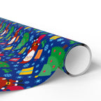 Christmas Blue Christmas Wrapping Paper | Holiday Gift Wrapping Paper