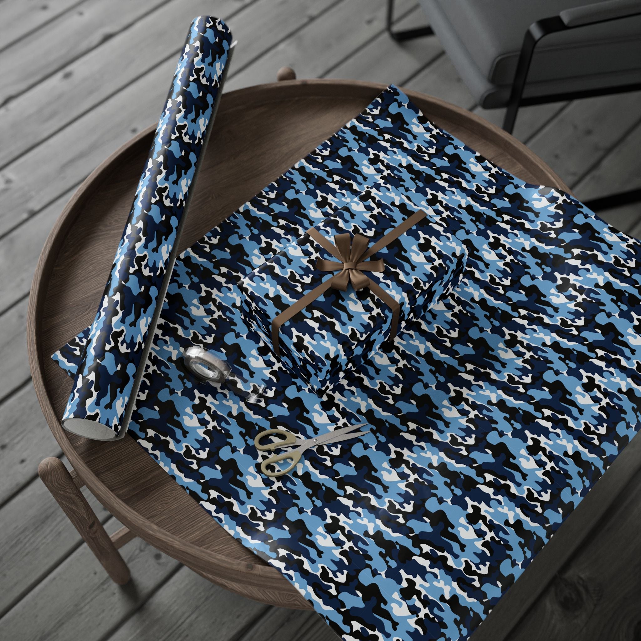 North Carolina Tarheels Camoflauge Wrapping Paper - Holiday Gift Wrapping Paper Roll