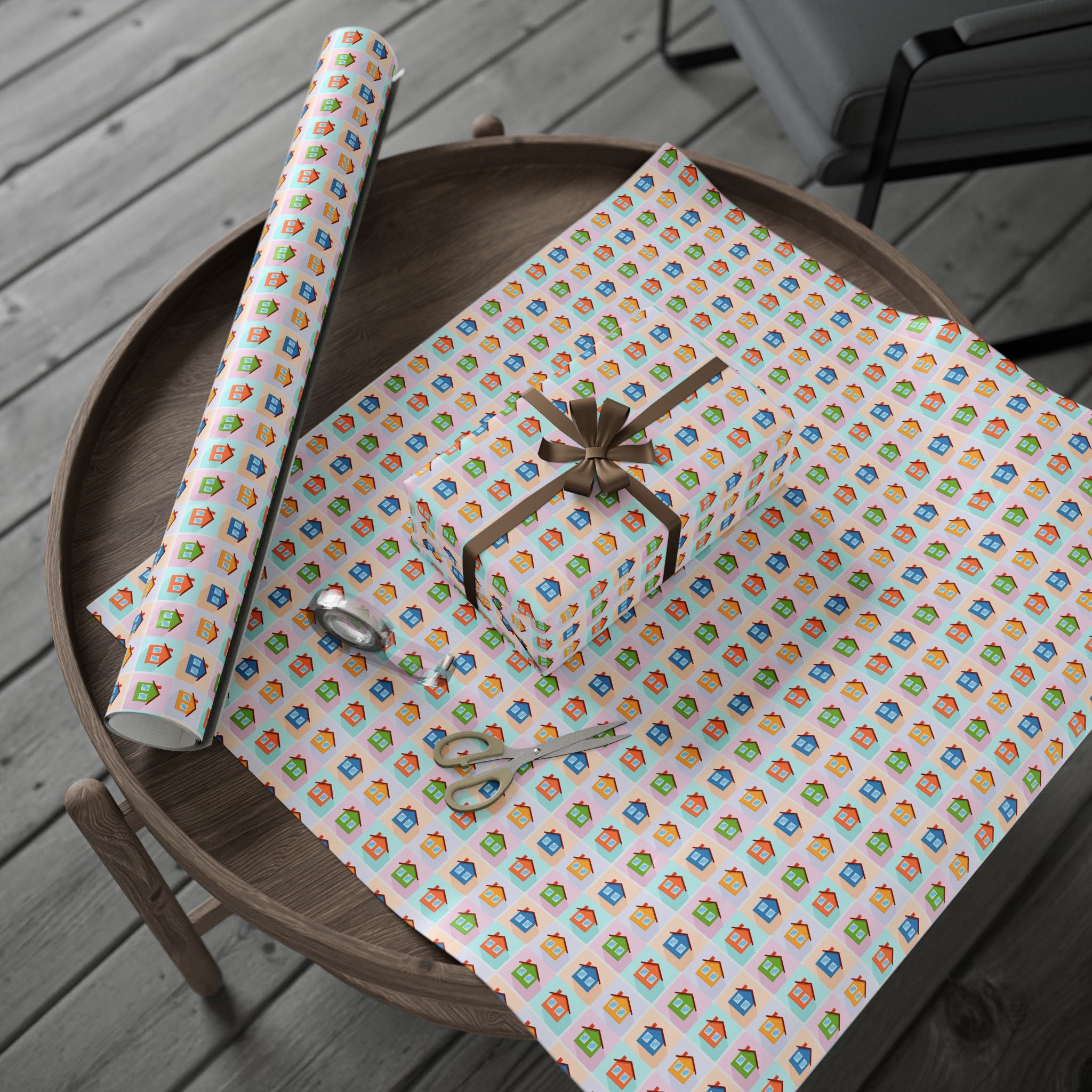 House Warming Wrapping Paper Design 002 - Holiday Gift Wrapping Paper Roll2