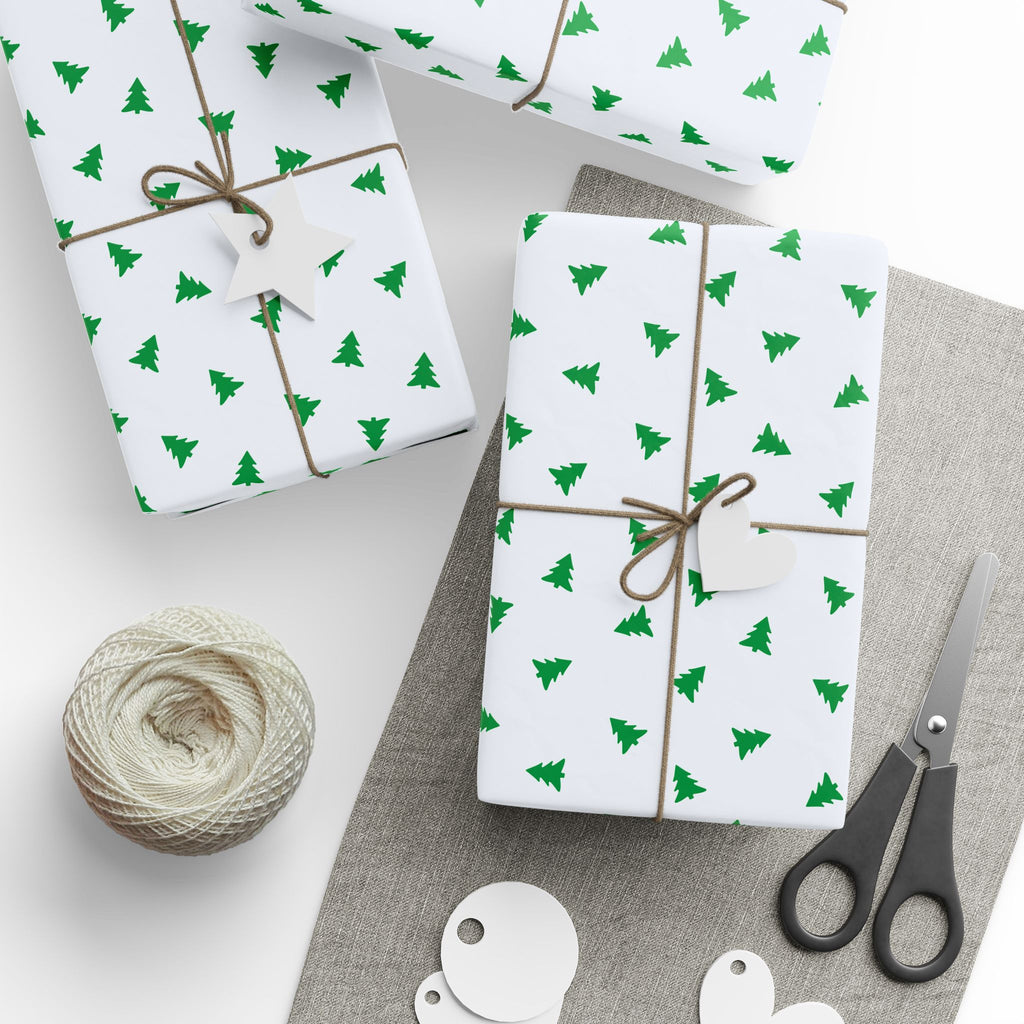 Christmas Tiny Pines Wrapping Paper | Holiday Gift Wrapping Paper Roll