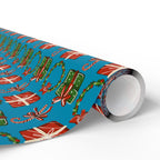 Christmas Watercolor Gifts Wrapping Paper | Holiday Gift Wrapping Paper Roll