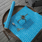 NSFW Stick Figure X Rated Fun on Sky Blue Wrapping Paper - Holiday Gift Wrapping Paper Roll