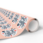 Father's Day Circle Greetings Wrapping Paper - Holiday Gift Wrapping Paper Roll