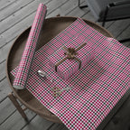 Houndstooth Wrapping Paper Design Raspberry 007 - Holiday Gift Wrapping Paper Roll