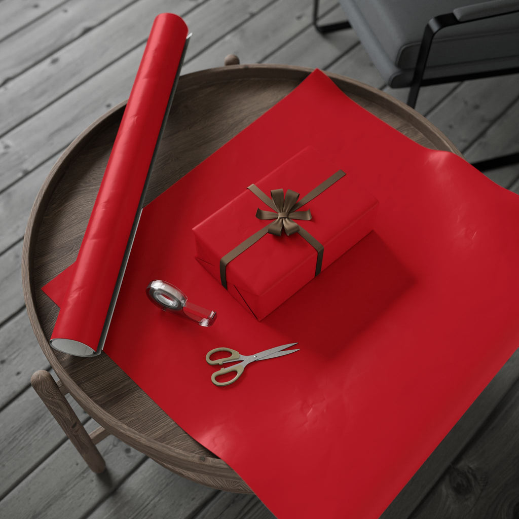Solid Red Wrapping Paper - Holiday Gift Wrapping Paper Roll