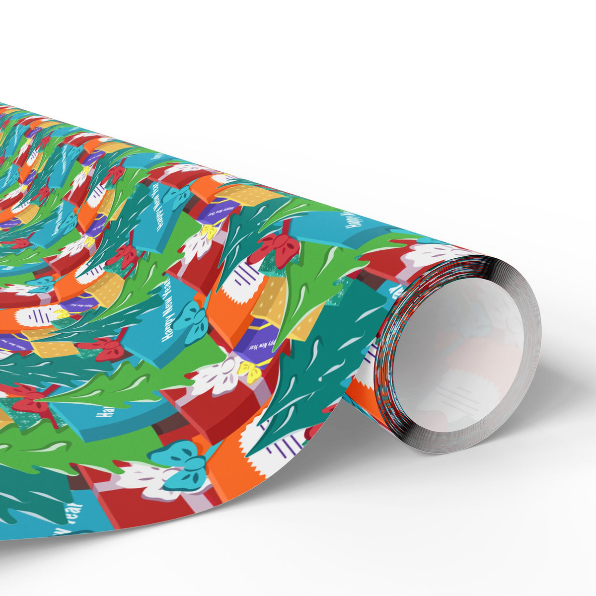 Christmas Stacks of Gifts Wrapping Paper | Holiday Gift Wrapping Paper Roll