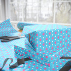 Valentine's Day Carolina Hearts Wrapping Paper | Holiday Gift Wrapping Paper Roll