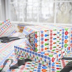 Christmas Ugly Lights White Wrapping Paper | Holiday Gift Wrapping Paper Roll