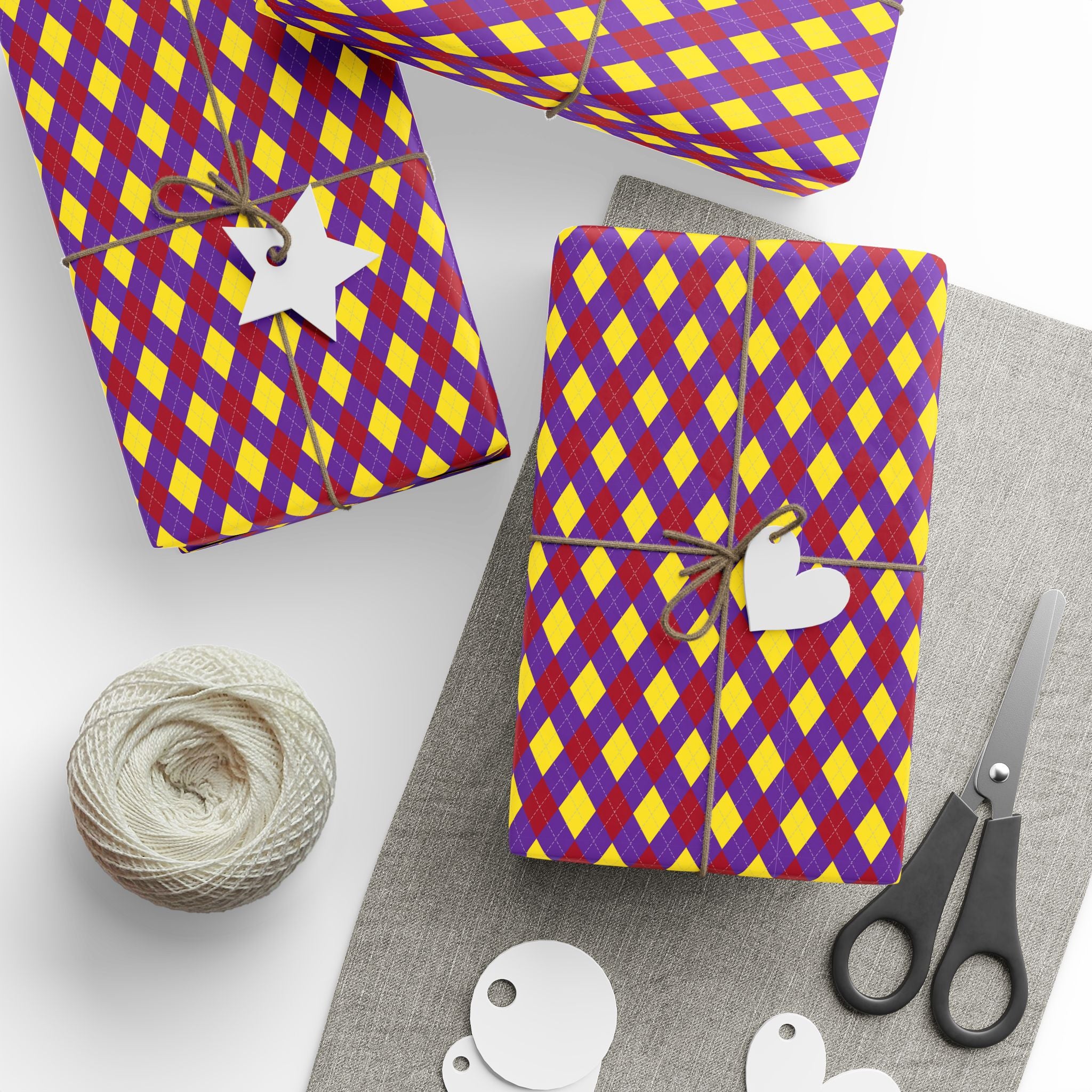 Argyle Design 041 Wrapping Paper - Holiday Gift Wrapping Paper Roll