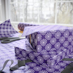 Halloween White Webbing  on Purple Wrapping Paper | Holiday Gift Wrapping Paper Roll