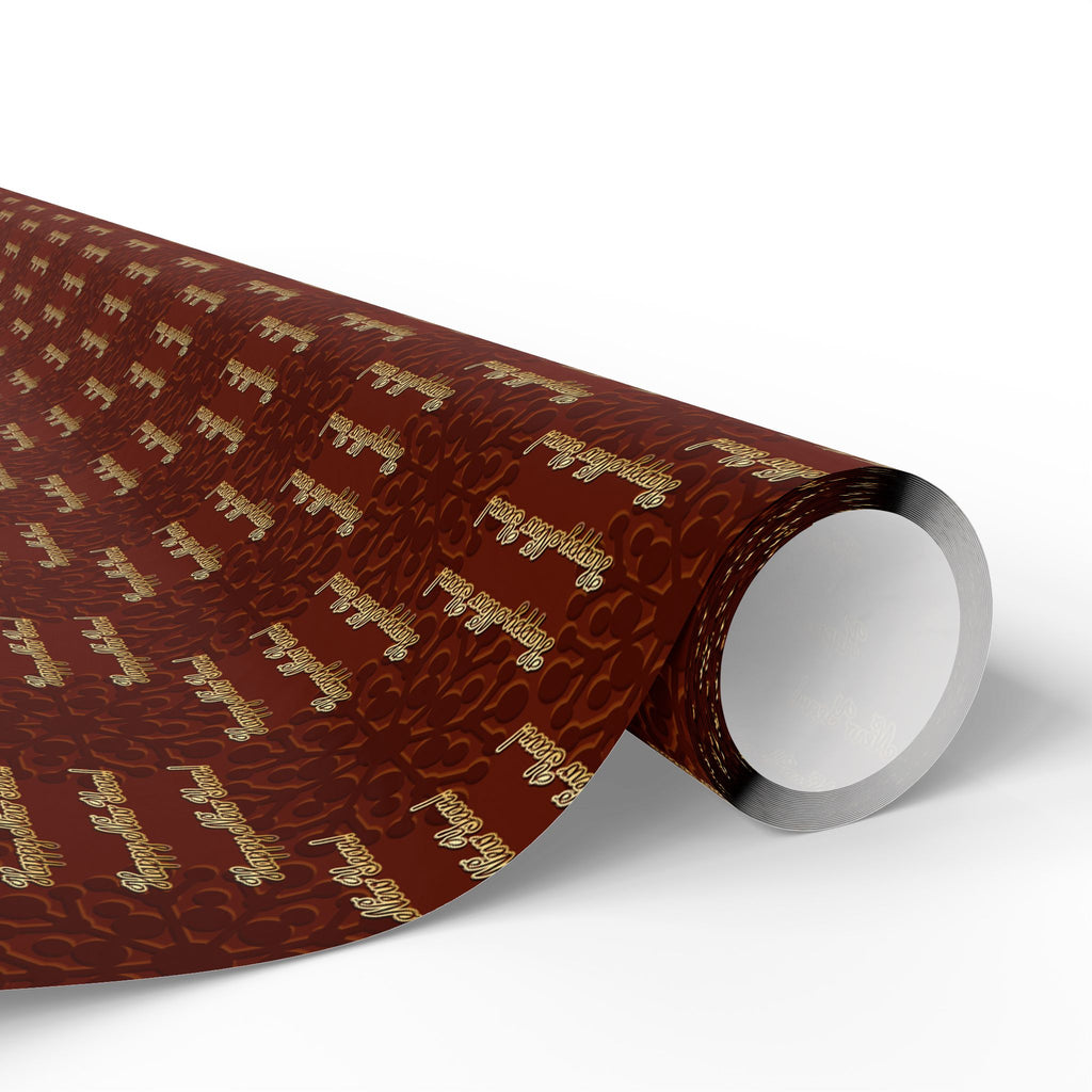 New Year's Golden Wishes Wrapping Paper - Holiday Gift Wrapping Paper Roll