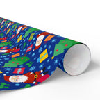 Christmas Blue Christmas Wrapping Paper | Holiday Gift Wrapping Paper
