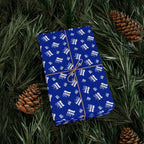 NSFW "F#ck It" Meme on Blue Wrapping Paper - Holiday Gift Wrapping Paper Roll
