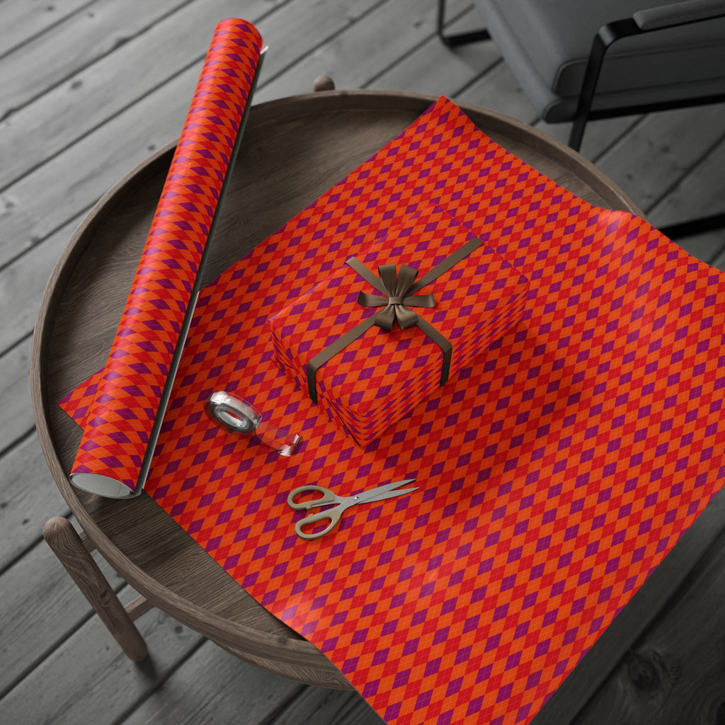Argyle Design 031 Wrapping Paper - Holiday Gift Wrapping Paper Roll