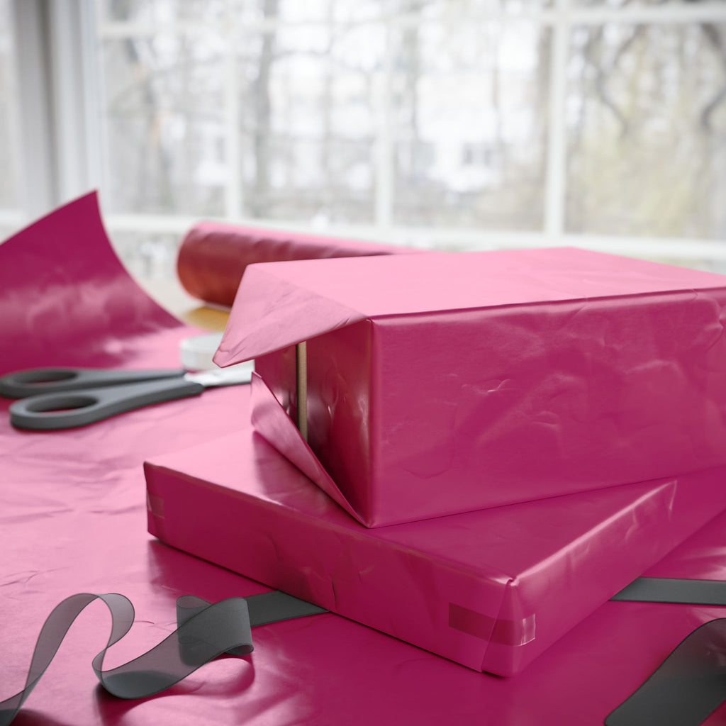 Solid Raspberry Wrapping Paper - Holiday Gift Wrapping Paper Roll