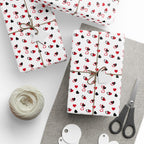 Valentine's Day Connected Hearts Wrapping Paper | Holiday Gift Wrapping Paper Roll
