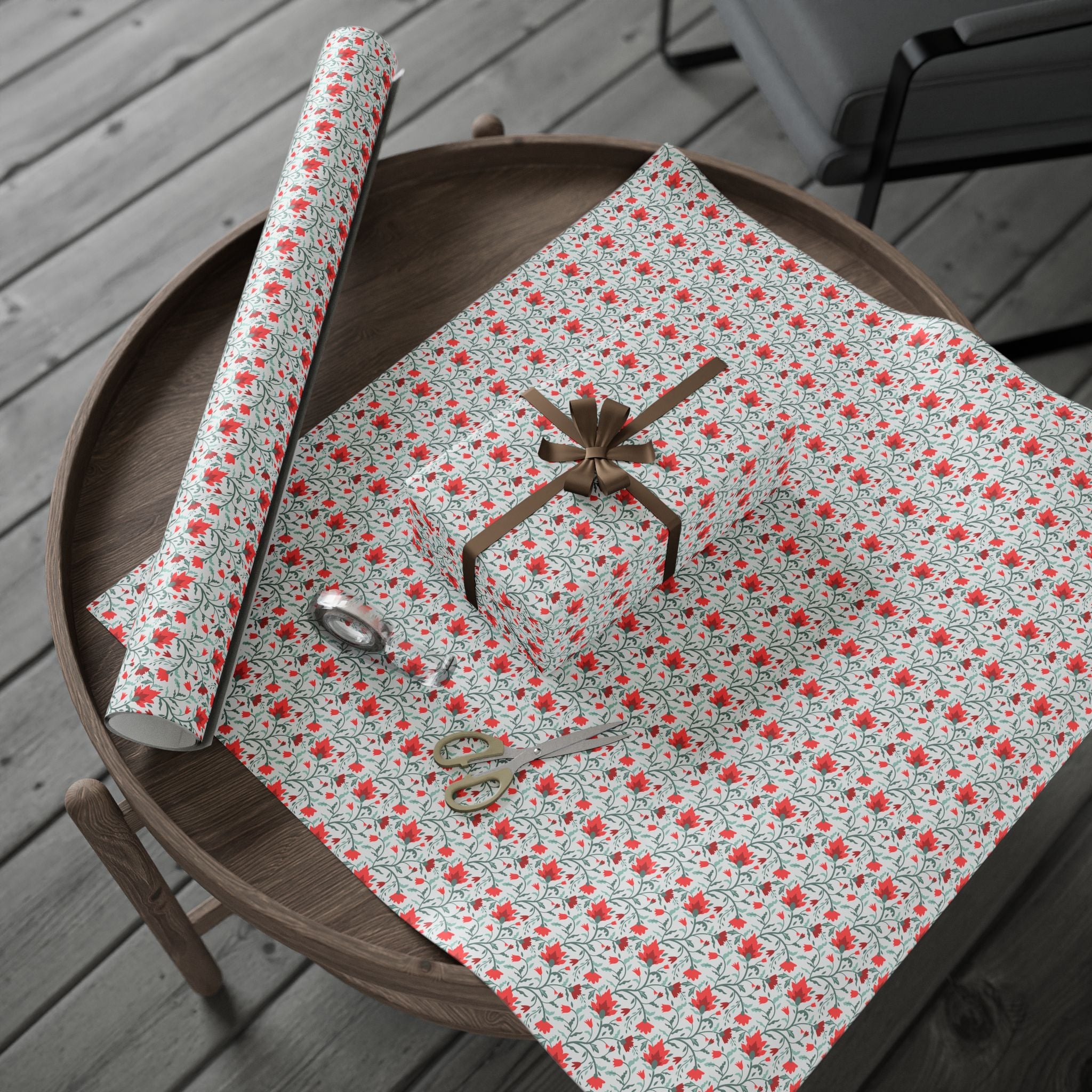 Floral Design 019 Wrapping Paper - Holiday Gift Wrapping Paper Roll