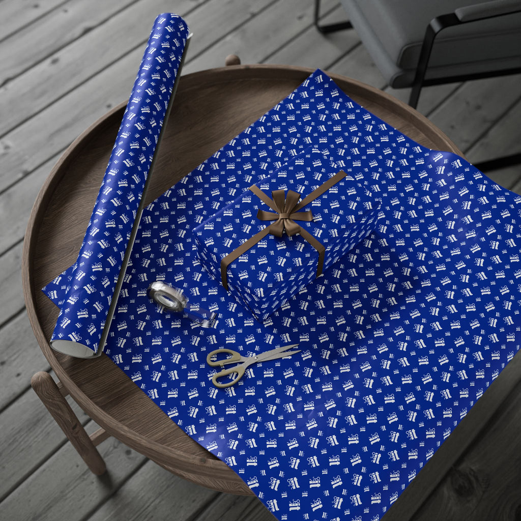 NSFW "F#ck It" Meme on Blue Wrapping Paper - Holiday Gift Wrapping Paper Roll