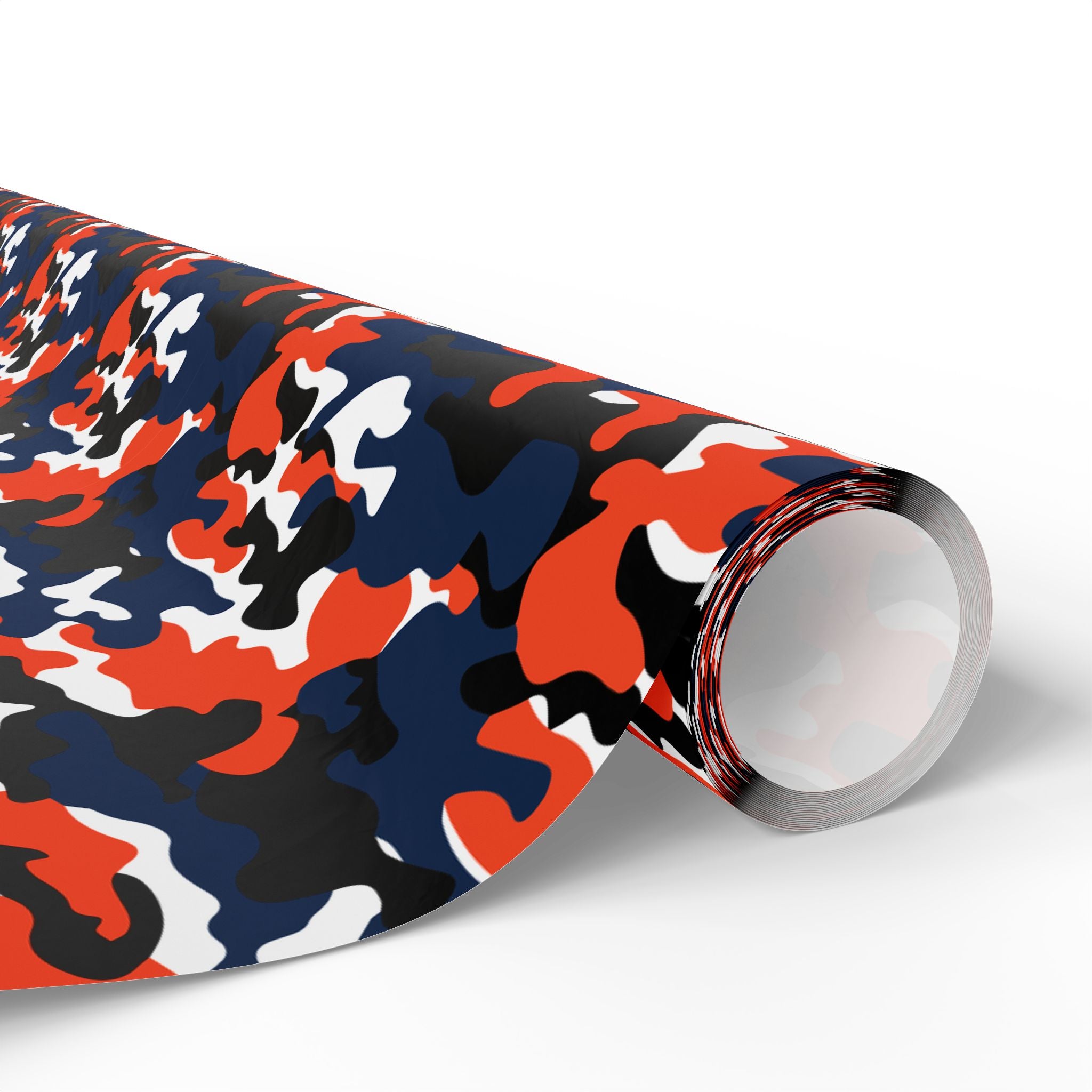 Illinois Fighting Illini Inspired Camoflauge Wrapping Paper - Holiday Gift Wrapping Paper Roll