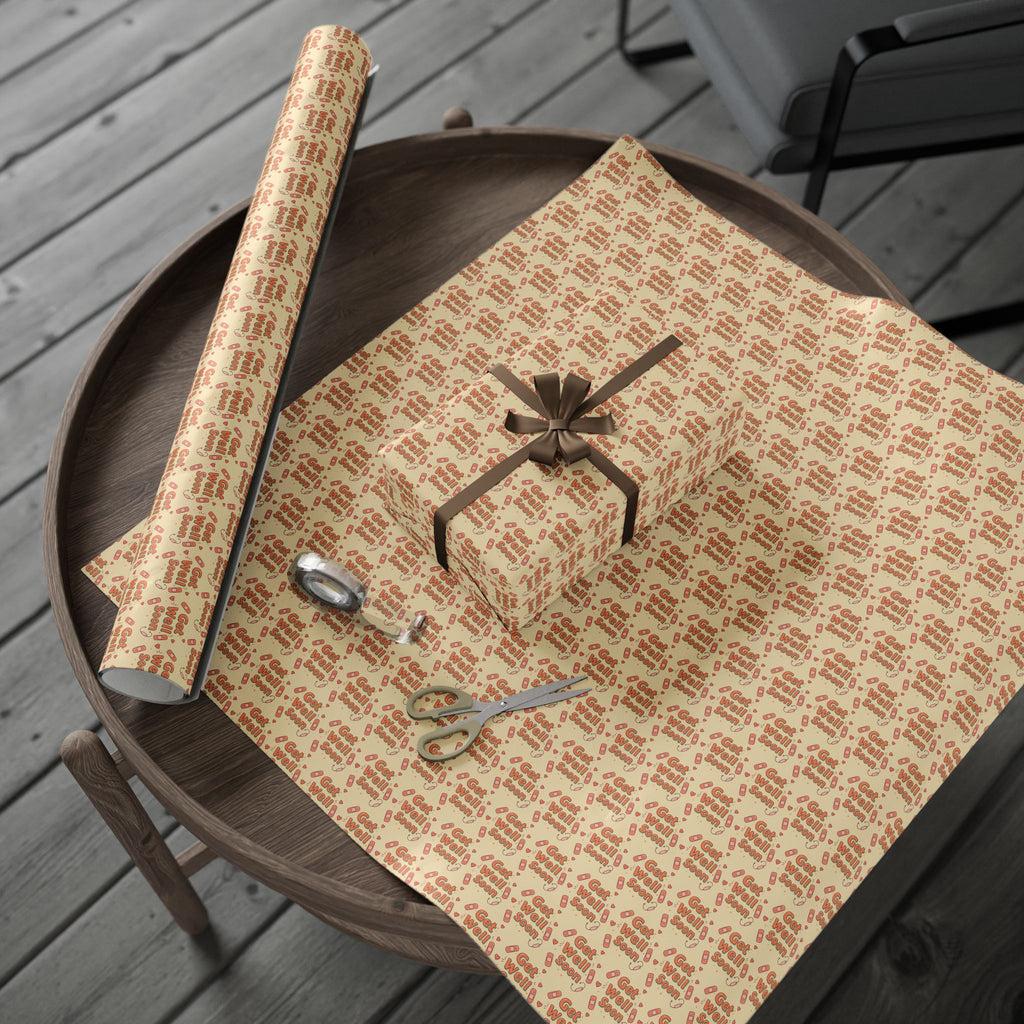 Get Well Soon Wrapping Paper Design 021 | Holiday Gift Wrapping Paper Roll