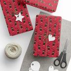 Halloween Red Hat Witches Wrapping Paper | Holiday Gift Wrapping Paper Roll